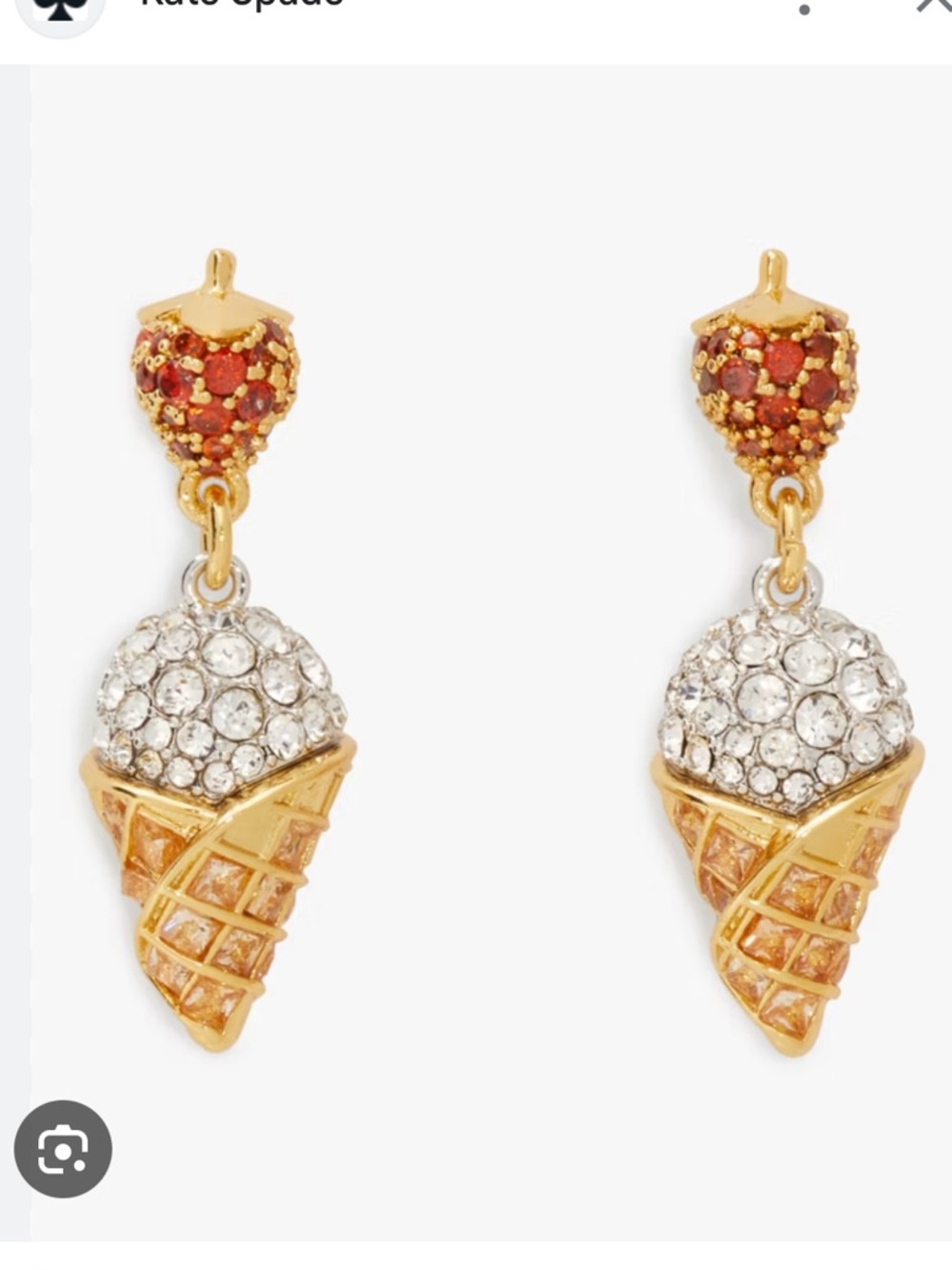 Kate Spade ice cream 🍦 earrings